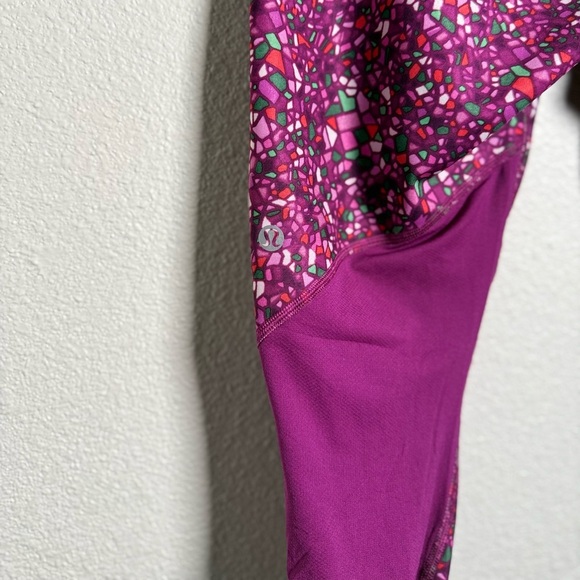 Lululemon Fuchsia Real Quick Crop Leggings Women’s Size 10 - Picture 9 of 11